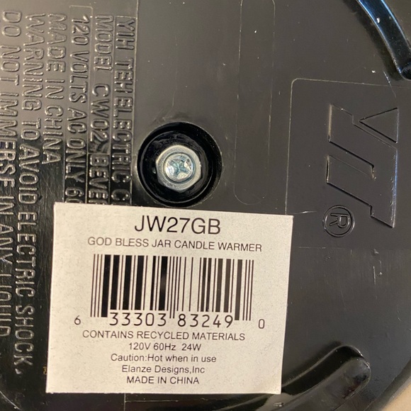 Elanze Designs, jar candle warmer. New with original box. - Picture 3 of 4